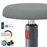 Tabouret assis-debout Ergo Cosy assis-debout 2 en 1 gris LEITZ - Tabouret assis-debout LEITZ Ergo Cosy assis-debout 2 en 1 gris, réglage en hauteur