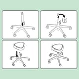 Tabouret à roulettes Ergo assise confortable noir LEITZ - Tabouret à roulettes LEITZ Ergo assise confortable noir, montage