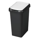 Poubelle de tri 45 litres, matière recyclée Touch & Lift CEP - Poubelle de tri CEP Touch & Lift 45 litres couvercle blanc, vue d'ensemble