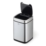 Poubelle automatique à capteur, inox NO TOUCH DURABLE - Poubelle DURABLE NO TOUCH 6 litres, couvercle ouvert