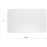 Tapis de sol de bureau transparent, 2,3 mm PET pour moquette RILLSTAB - Tapis de sol rillstab PET transparent pour moquette, 740 × 1200 mm, avec ses cotes