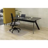Tapis de sol de bureau transparent, compatible sol chauffant Polycarbonate pour sol dur RILLSTAB - Tapis de sol rillstab polycarbonate pour sol dur sous un fauteuil de bureau, sur un parquet