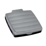Support de sac poubelle avec couvercle easyclean KEEEPER - Couvercle argent du support de sac keeeper easyclean
