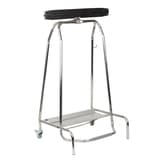 Support de sac à pédale sur roulettes, 120 litres QUICKSTEP APS - Support de sac à pédale APS QUICKSTEP 120 litres en inox, vue de face