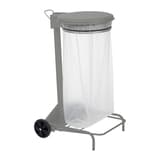 Support de sac mobile à pédale, 110 litres COLLECROULE ROSSIGNOL - Support de sac mobile à pédale Rossignol COLLECROULE 110 litres gris clair