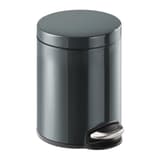 Poubelle d'intérieur à pédale, de 5 à 30 litres Poubelle à pédale ronde DURABLE - Poubelle à pédale ronde DURABLE anthracite 5 litres, vue de trois quarts