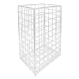 Support de sac poubelle autoportant et pliable Support de sac grillagé 60 litres HYGOCLEAN - Support de sac poubelle grillagé HYGOCLEAN 60 litres blanc, vue de face
