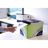 Corbeille à papier à recycler en carton, de bureau petite corbeille de tri FELLOWES - Petite corbeille de tri Fellowes BANKERS BOX, en usage