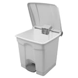 Poubelle à pédale de tri, 30 à 90 litres the step HELIT - Poubelle à pédale helit the step 30 litres blanc, couvercle ouvert
