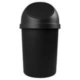 Poubelle à clapet en plastique, de 6 à 45 litres Poubelle à clapet the flip HELIT - Poubelle à clapet helit the flip noir 45 litres, vue de trois quarts