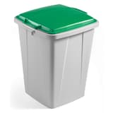 Poubelle de tri carrée, 90 litres DURABIN 90 DURABLE - Poubelle DURABLE DURABIN 90 litres gris, avec un couvercle de couleur, vendu à part