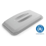 Couvercle en plastique recyclé pour poubelle DURABIN 60 litres DURABIN ECO LID 60 DURABLE - Couvercle DURABLE DURABIN ECO LID 60 gris, vue d'ensemble