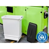 Couvercle en plastique recyclé pour poubelle DURABIN 60 litres DURABIN ECO LID 60 DURABLE - Couvercle DURABLE DURABIN ECO LID 60 gris, en situation