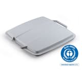 Couvercle en plastique recyclé pour poubelle DURABIN 90 litres DURABIN ECO LID 90 DURABLE - Couvercle DURABLE DURABIN ECO LID 90 gris, vue d'ensemble