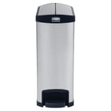 Poubelle à pédale étroite en inox noir, 50 litres Slim Jim End Step 50 litres RUBBERMAID - Poubelle Rubbermaid Slim Jim End Step 50 litres, pédale en bout