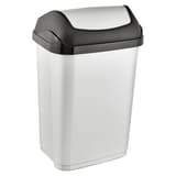 Poubelle à couvercle basculant, de 10 à 50 litres Poubelle à couvercle basculant swantje KEEEPER - Poubelle à couvercle basculant keeeper swantje 25 litres, vue de trois quarts