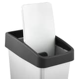 Poubelle à couvercle à double ouverture, 10 ou 25 litres Poubelle à couvercle double ouverture magne KEEEPER - Poubelle à couvercle double ouverture keeeper magne 25 litres, couvercle basculé vers l'intérieur