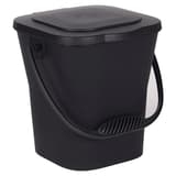 Petit seau à compost à fermeture hermétique, 6 litres Poubelle à compost 6 litres EDA - Poubelle à compost EDA 6 litres anthracite