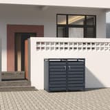 Abri pour deux poubelles, bacs jusqu'à 240 litres GB2213 PHOENIX - Abri pour deux poubelles Phoenix GB2213 anthracite, en situation devant une maison