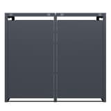 Abri pour deux poubelles, bacs jusqu'à 240 litres GB2213 PHOENIX - Abri pour deux poubelles Phoenix GB2213 anthracite, vue de dos