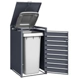 Abri pour une poubelle, bacs jusqu'à 240 litres GB1168 PHOENIX - Abri pour une poubelle Phoenix GB1168, porte et couvercle ouverts, avec le bac
