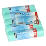 Rouleau de 20 sacs fins en PEHD Sacs poubelle 20 litres, vert menthe STARPAK - Paquet de 5 rouleaux de sacs poubelle STARPAK 20 litres vert menthe