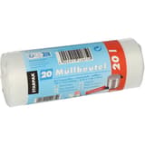 Rouleau de 20 sacs en PEHD de 12 microns Sacs poubelle à poignées 20 litres, transparents STARPAK - Vue 2
