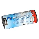 Rouleau de 20 sacs en PEBD de 17 microns Sacs poubelle 30 litres, gris STARPAK - Vue 3