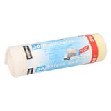 Rouleau de 30 sacs en PEBD de 17 microns Sacs poubelle à liens coulissants 30 litres, blancs STARPAK - Rouleau de 30 sacs en PEBD de 17 microns, sacs poubelle STARPAK 30 litres blancs