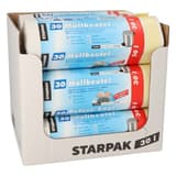 Rouleau de 30 sacs en PEBD de 17 microns Sacs poubelle à liens coulissants 30 litres, blancs STARPAK - Rouleau de 30 sacs STARPAK 30 litres blancs, autre vue