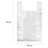 Rouleau de 20 sacs en PEHD de 15 microns Sacs poubelle à poignées 50 litres, transparents HYGOCLEAN - Sacs poubelle HYGOCLEAN 50 litres, autre vue