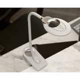 Lampe de bureau LED sur pied ou à pince Swirl HANSA - Tête annulaire et pince de la lampe de bureau Hansa Swirl