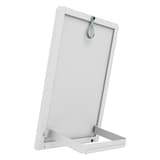 Lampe de luminothérapie LED, à poser ou à accrocher au mur Dayvia WELLBI UNILUX - Dos de la lampe Dayvia WELLBI, béquille et sangle pour l'accrocher au mur