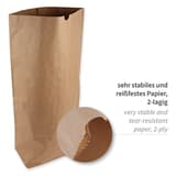 Papier 2 plis, vendus par 100 Sacs à déchets en papier 80 litres, bruns NATURE STAR - Sacs en papier, vendus par 100, sacs à déchets en papier NATURE Star 80 litres
