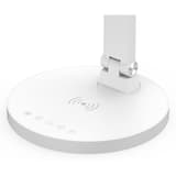 Lampe de bureau LED, chargeur à induction et port USB ATIAS PAPERFLOW - Socle de la lampe PAPERFLOW ATIAS, zone de charge à induction et touches tactiles