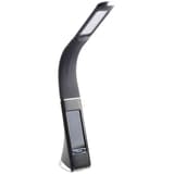 Lampe de bureau LED, horloge, réveil et thermomètre CLARK PAPERFLOW - Lampe de bureau LED PAPERFLOW CLARK noire avec affichage de l'heure