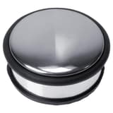 Lesté, Ø 100 mm, hauteur 45 mm Butoir de porte en métal chromé KANGARO - Butoir de porte kangaro en métal chromé, anneau en caoutchouc noir