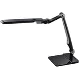 Lampe de bureau LED, double bras articulé, base rotative SANA PAPERFLOW - Lampe de bureau LED PAPERFLOW SANA noire, double bras articulé