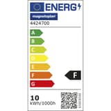 Lampe de bureau LED, écran date et heure, port USB Strato MAGNETOPLAN - Étiquette énergie de la source LED, classe F, lampe de bureau LED magnetoplan Strato