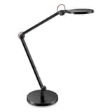 Lampe de bureau LED, double bras articulé, minuteur Giant CEP - Lampe de bureau LED CEP Giant noire, double bras articulé