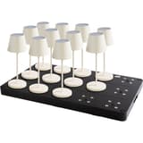 Pour lampes de table LED rechargeables, 2 télécommandes Station de charge 15 places APS - Station de charge APS 15 places chargée de lampes de table