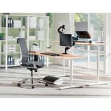 Sur batterie, assise et dossier, gris Couvre-siège chauffant iComfi LEITZ - Chaise de bureau équipée du couvre-siège chauffant LEITZ iComfi