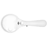 x 2,5, x 4,5 et x 12, 3 LED Loupe à main éclairée PROFI WEDO - Loupe à main éclairée LED WEDO PROFI blanche et noire