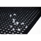 Caoutchouc naturel perforé, 90 × 150 cm, noir Caillebotis Yoga Grip Basic MILTEX - Caillebotis miltex Yoga Grip Basic noir en caoutchouc perforé, détail