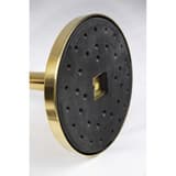 Ø 310 mm, doré Socle de poteau d'accueil CLASSIC SECURIT - Dessous du socle Securit CLASSIC doré, garni de caoutchouc