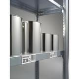 200 x 40 mm, sachet de 5 Porte-étiquette adhésif SCANFIX DURABLE - Porte-étiquette adhésif DURABLE SCANFIX 200 x 40 mm collé au bord d'une étagère