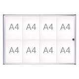 Intérieure, fond magnétique, 8 x A4 Vitrine d'affichage extraslim MAUL - Vitrine d'affichage d'intérieur MAULextraslim 8 x A4, emplacements A4