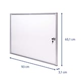 Intérieure, fond magnétique, 8 x A4 Vitrine d'affichage extraslim MAUL - Vitrine d'affichage d'intérieur MAULextraslim 8 x A4, dimensions
