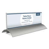 Support en T, 210 x 61 mm Porte-nom sur socle aluminium EUROPEL - Porte-nom EUROPEL sur socle aluminium, support en T, étiquette d'exemple 210 x 61 mm