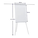 Magnétique, trépied, 2 bras latéraux Chevalet de conférence X-tra!Line Standard Plus FRANKEN - Cotes du chevalet FRANKEN X-tra!Line Standard Plus